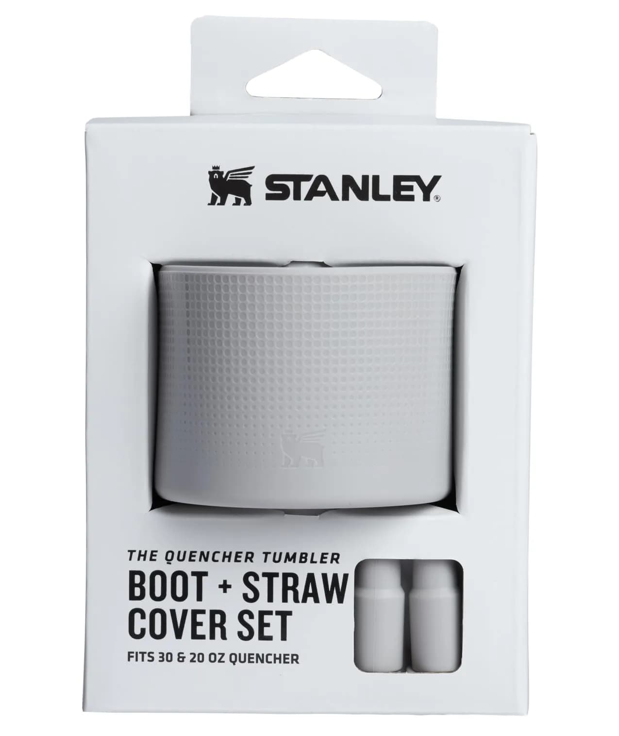 STANLEY Quencher Boot and Straw Cover Set for 20 & 30 oz Tumblers | Ash | Silicone Protector & Straw Cap