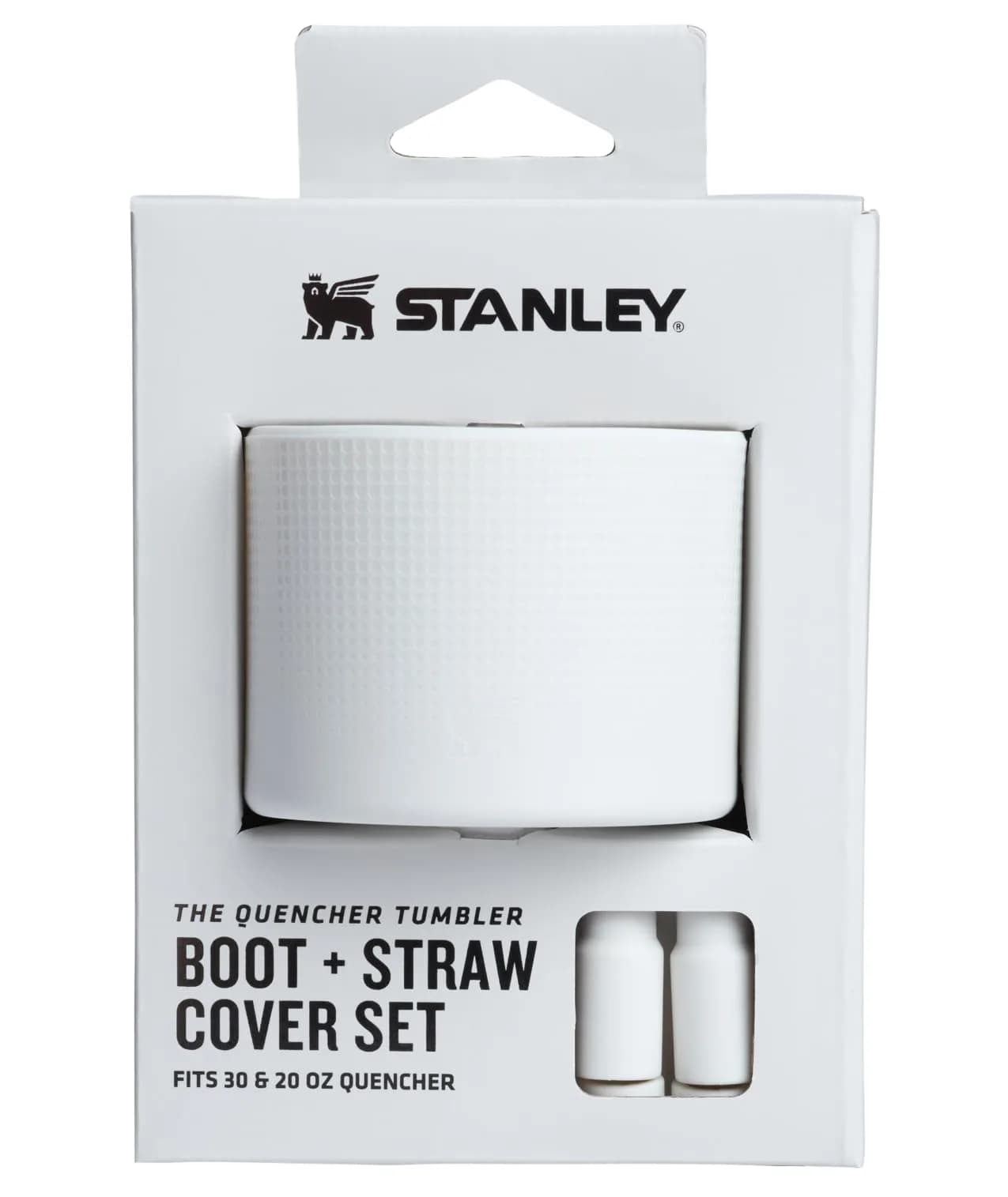STANLEY Quencher Boot and Straw Cover Set for 20 & 30 oz Tumblers | Anti-Slip Silicone Protector & Dust Cap | Pale Stone