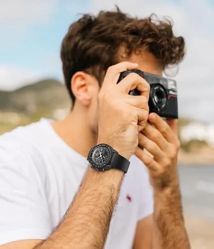 REBANDACE Black Silicone Watch Band for Omega x Swatch Moonswatch 20mm | Cut-to-Size, No-Gap Fit thumbnail 4