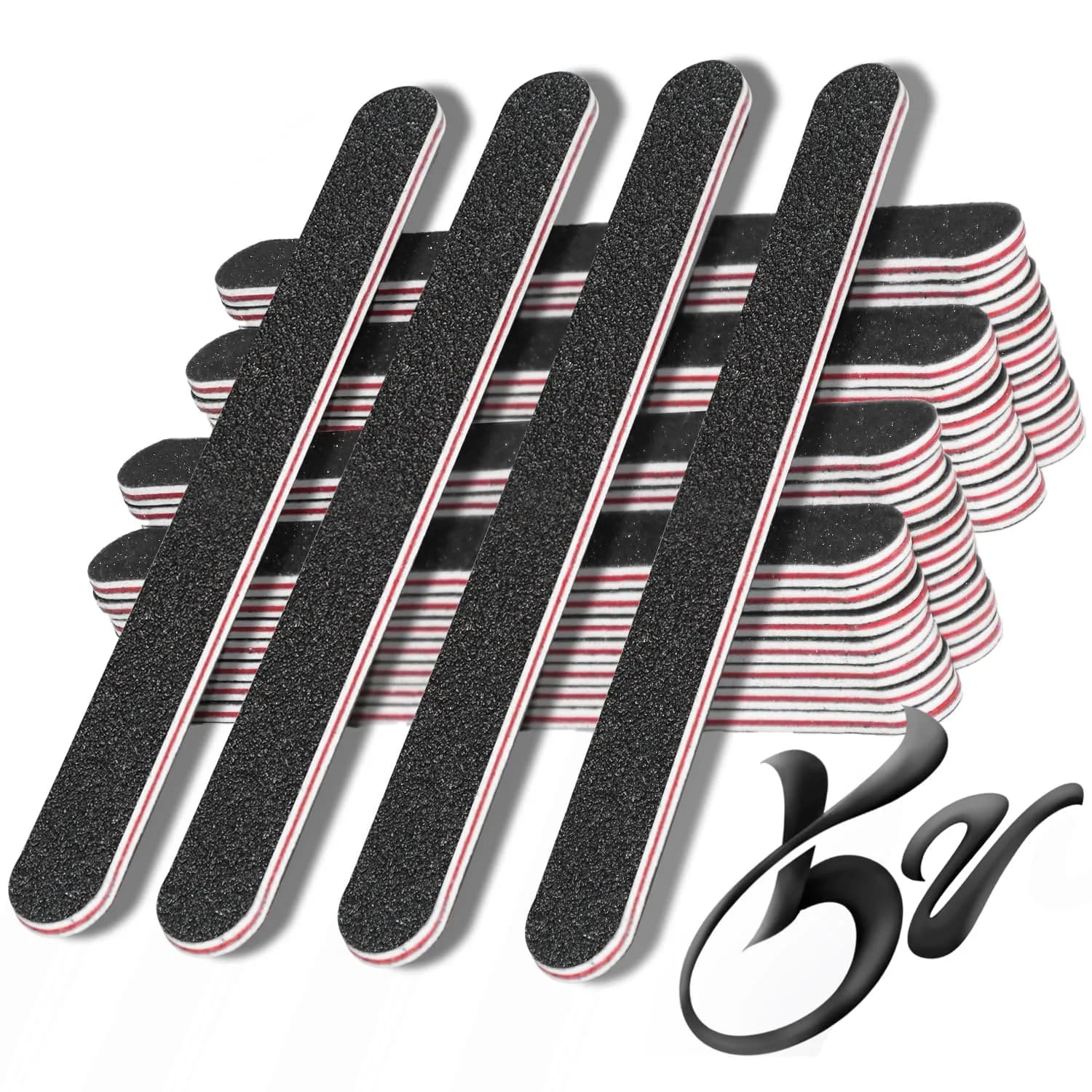 RedFlow Nail Buffer Set 52 Pack | Double Sided 100/180 Grit for Home & Salon Use - main product image