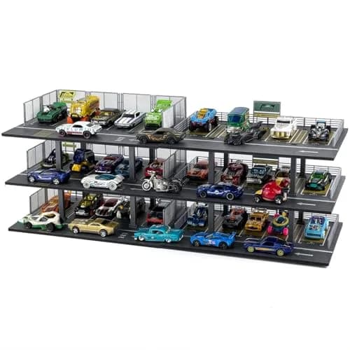Bivitre 1/64 Scale Die-cast Car Display Case Organizer Parking Garage Diorama | Secure & Stackable thumbnail 3