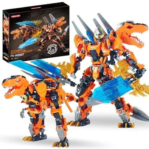 TIALLOW T-Rex Mech Set Dinosaur Transform Robot Model Building Toy | 2-in-1 Dinosaur & Mech thumbnail 1