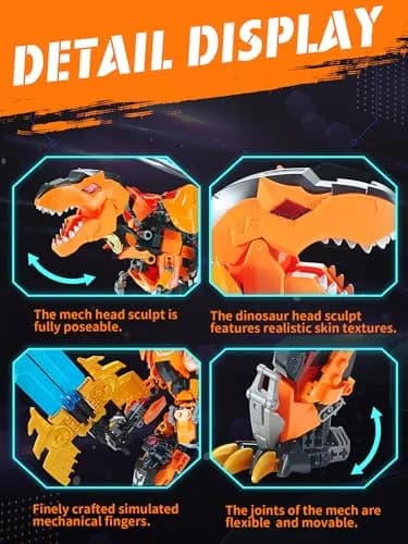 TIALLOW T-Rex Mech Set Dinosaur Transform Robot Model Building Toy | 2-in-1 Dinosaur & Mech thumbnail 5