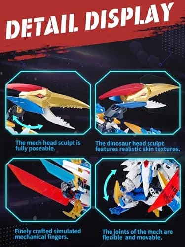 TIALLOW Pterodactyl Mech Building Set 2.36 lb (1.07 kg) | STEM Educational Toy for Kids 8+ thumbnail 5