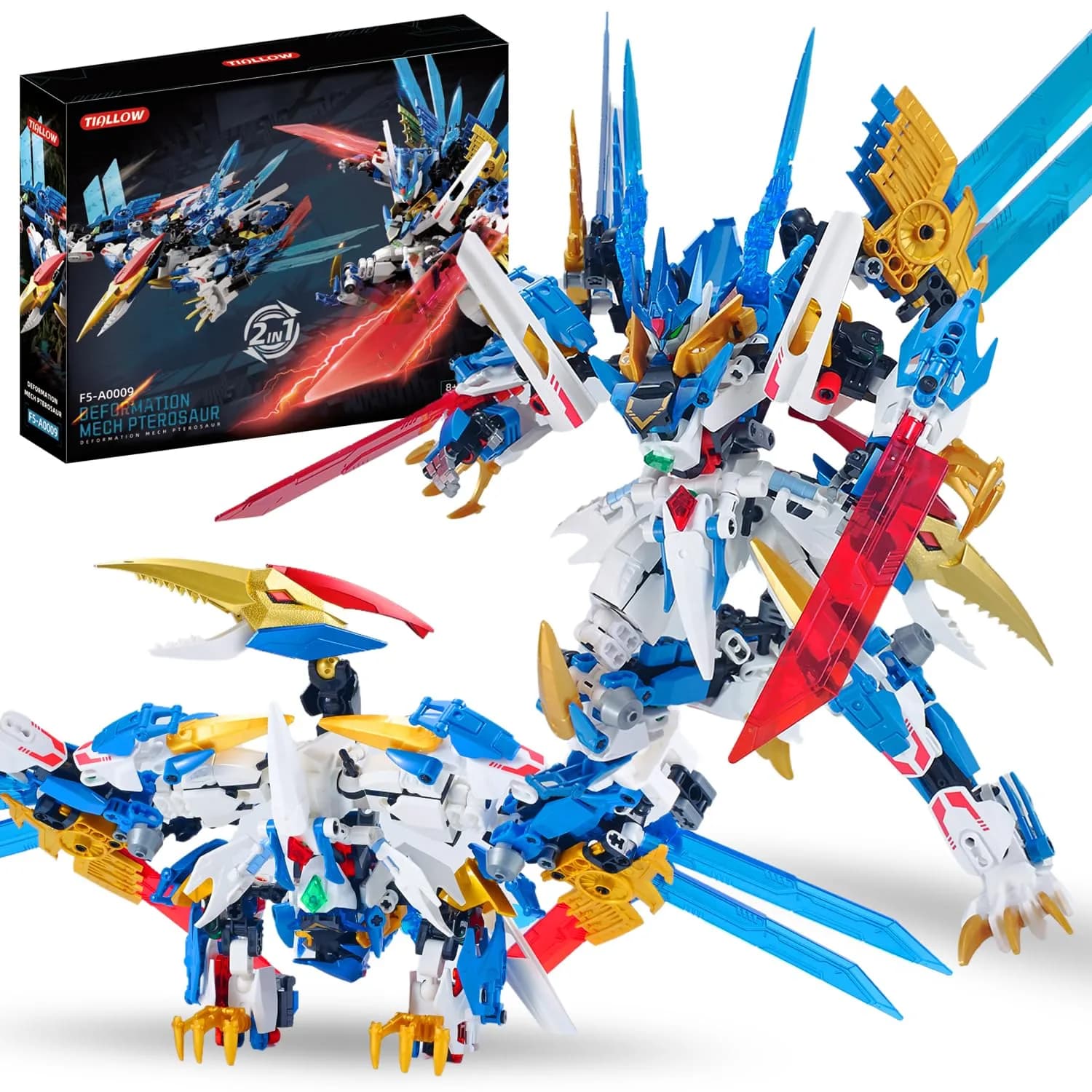 TIALLOW White Tiger Mech Building Block Set 515 pcs | STEM Learning Toy for Ages 8+ — White