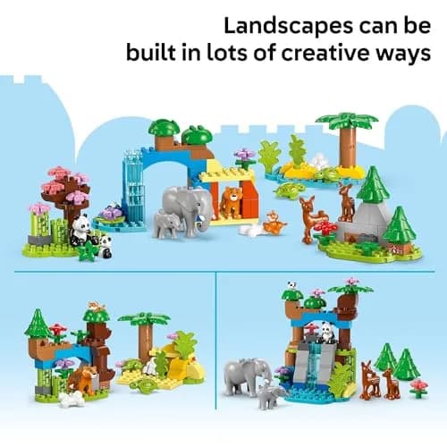 LEGO DUPLO Town 3 in 1 Wild Animal Families Building Toy Playset | Preschool Learning & Educational Toy for Toddlers, Ages 2+ thumbnail 5