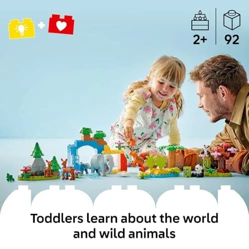LEGO DUPLO Town 3 in 1 Wild Animal Families Building Toy Playset | Preschool Learning & Educational Toy for Toddlers, Ages 2+ thumbnail 2
