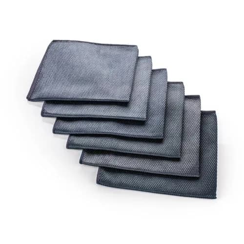 The Rag Company Diamond Weave Glass & Window Towels 40cm x 40cm (16in x 16in) - 6 Pack thumbnail 1