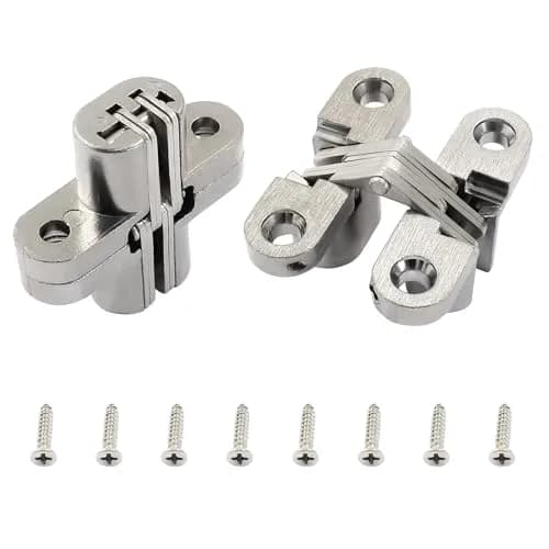Rierdge 43.5 mm Hidden Hinge | Stainless Steel, 2pcs | Fully Invisible for Cabinets & DIY Projects thumbnail 2