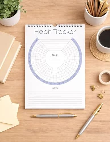Clever Signs Habit Tracker Calendar (Undated 12 Month) with Silver Spiral Bound | Goal & Productivity Planner for Indian Users thumbnail 2