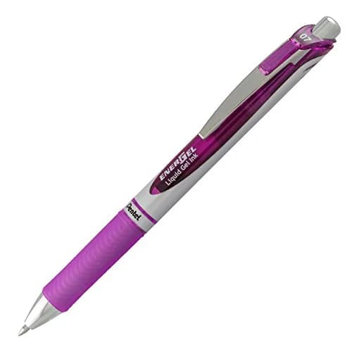 Pentel EnerGel Deluxe RTX Retractable Gel Pens, 0.7mm Medium Tip, Violet Ink, 6 Pack (2 Pens x 3 Packs) | Smooth Writing, Fast-Drying thumbnail 2