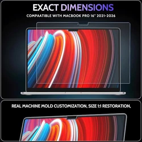 Peslv Magnetic Anti Blue Light Screen Protector for MacBook Pro 16 Inch (2021-2026, M1-M5 Chips) | Blue Light Filter, Eye Protection, Matte Finish thumbnail 6
