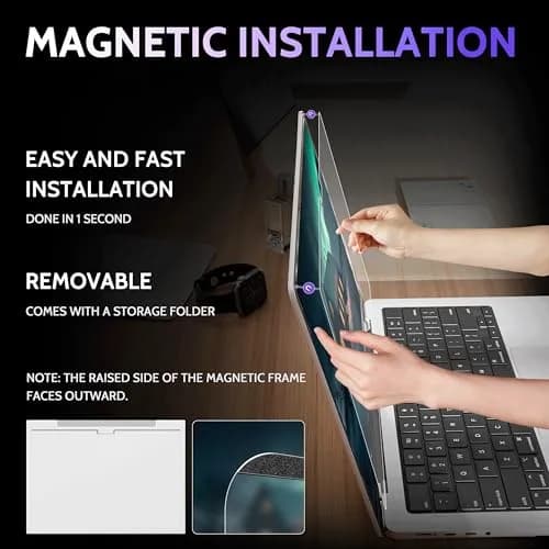 Peslv Magnetic Anti Blue Light Screen Protector for MacBook Air 15 Inch | 15-inch (2023-2026, M2-M5) thumbnail 2