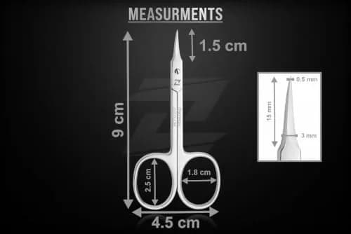 ZIZZLON Professional Cuticle Scissors Extra Fine Curved Pointed Tip 1.5cm (0.59in) | Surgical Grade Stainless Steel thumbnail 7