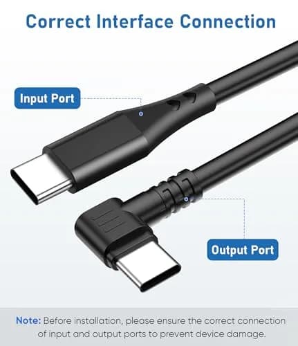 Gonifeto USB C to USB C Dash Cam Power Cord, 3Ft | Thick Copper Shielding & 90° Angle thumbnail 3