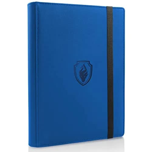 Fabmaker 9 Pocket Card Binder for 540 Cards, PU Cover Trading Card Album Folder (Royal Blue, 30 Pages) — 540 Pocket / Royal Blue