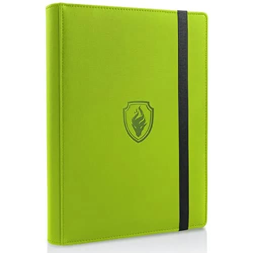 Fabmaker 9 Pocket Card Binder for 540 Cards, Green | Collectible Trading Card Albums, Cases & Sleeves — 540 Pocket / Green