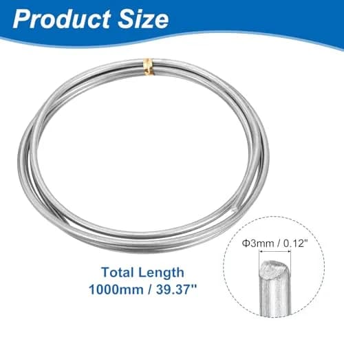 uxcell 99.99% Pure Zinc Wire 3mm (0.12 inch) x 1m (39.37 inch) | High Purity Metal for Experiments thumbnail 2