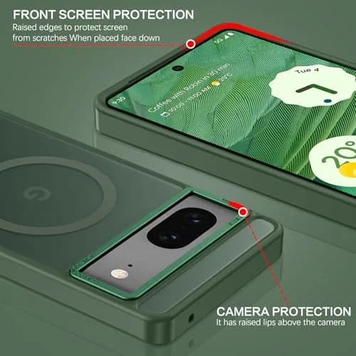 BENTOBEN Translucent Matte Case for Google Pixel 7 6.4" | MagSafe Compatible Slim Shockproof thumbnail 5