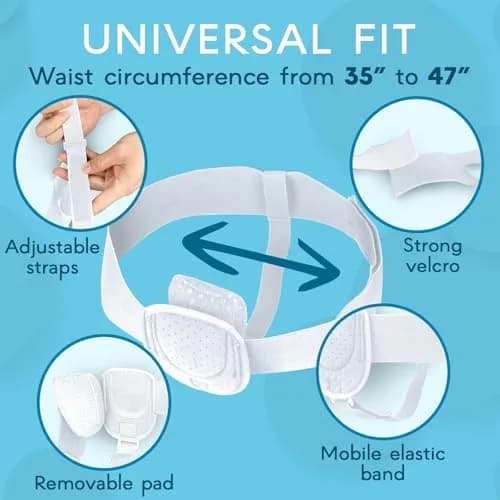 Adamson Hernia Support Belt for Men & Women | Adjustable Groin Hernia Truss (100cm/39.4in) thumbnail 5