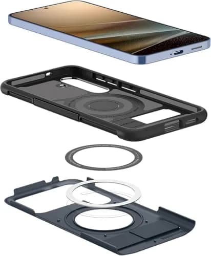 Spigen Slim Armor MagFit Designed for S25 Case (2025) Metal Slate | Military-Grade Protection & MagSafe Compatibility thumbnail 5