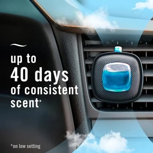Febreze Car Air Freshener Vent Clip, Linen & Sky Scent, 3 Count (2.63 Fl Oz Total) | Long-Lasting Odor Control thumbnail 5