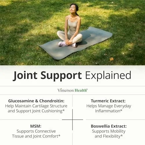 Vimerson Health Glucosamine Chondroitin MSM Joint Supplement 1500 mg (90 Tablets) | Supports Cartilage & Mobility thumbnail 4