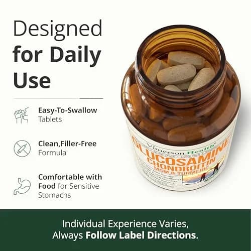 Vimerson Health Glucosamine Chondroitin MSM Joint Supplement 1500 mg (90 Tablets) | Supports Cartilage & Mobility thumbnail 9