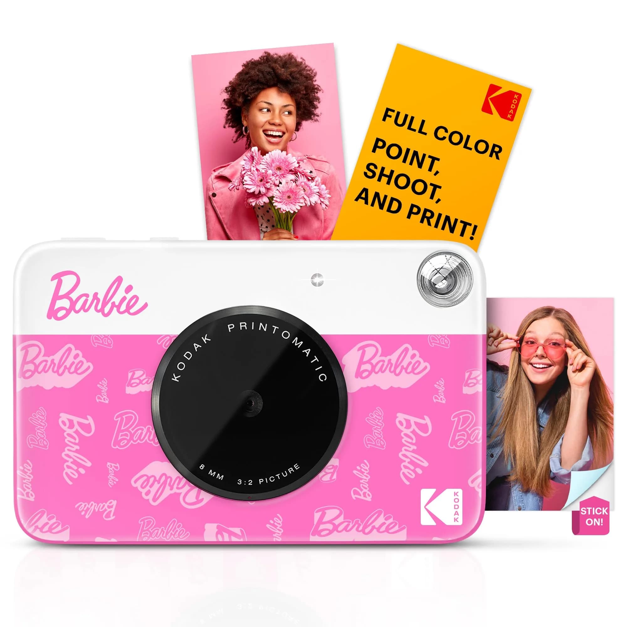 Kodak Printomatic Barbie Edition Instant Camera - 5MP Prints 2x3” Sticky-Back Photos | Auto-Focus, Built-in Flash, Color