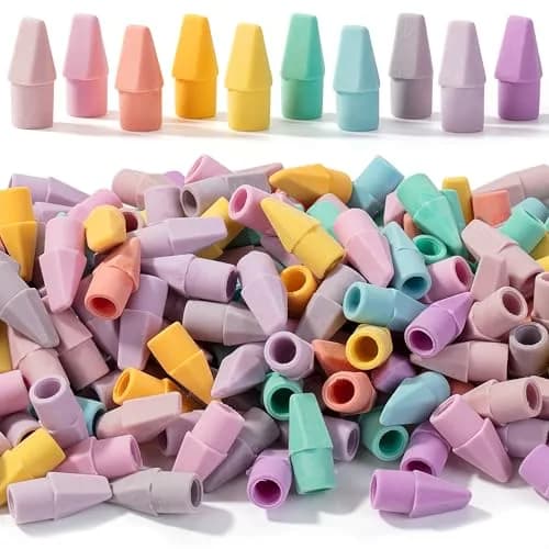 Mr. Pen Pencil Eraser Toppers 500 Pack Pastel | Erasers for Pencils thumbnail 1