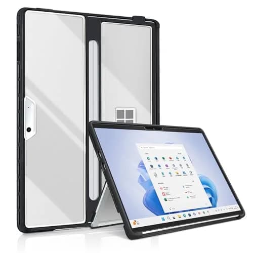 TALTAW Case for Microsoft Surface Pro 11/10/9/8 13-Inch | Rugged All-in-One Transparent Cover with Kickstand thumbnail 1