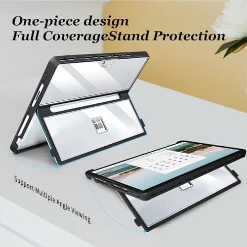 TALTAW Case for Microsoft Surface Pro 11/10/9/8 13-Inch | Rugged All-in-One Transparent Cover with Kickstand thumbnail 3