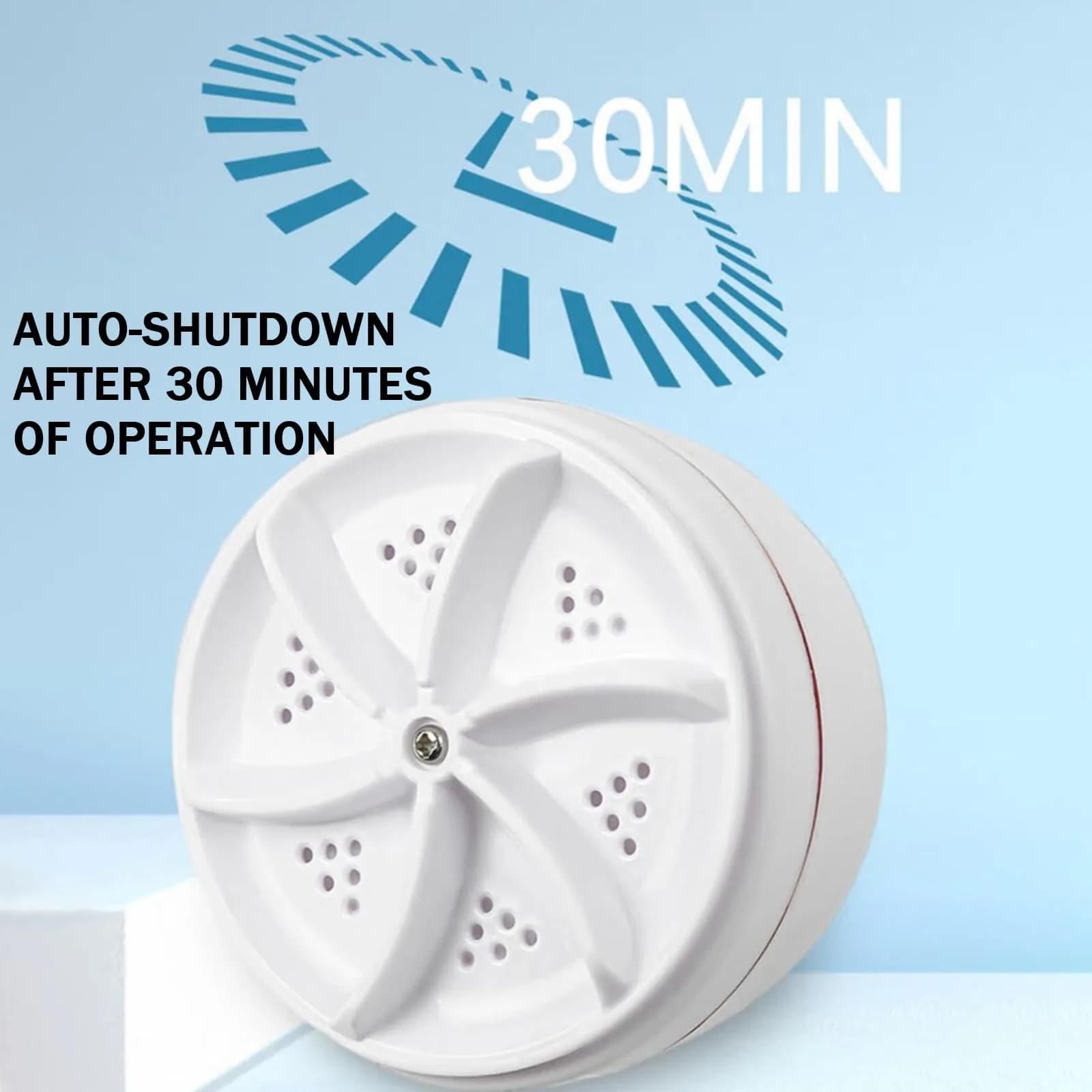 VJK Mini Portable USB Washing Machine for Clothes and Dishes, White (1-Pack) thumbnail 5