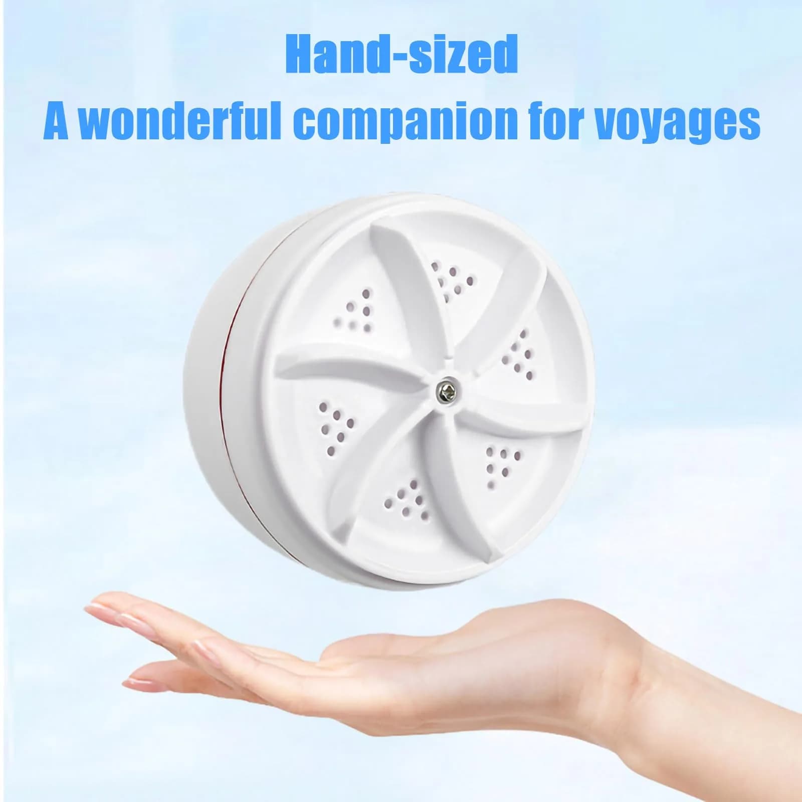 VJK Mini Portable USB Washing Machine for Clothes and Dishes, White (1-Pack) thumbnail 8