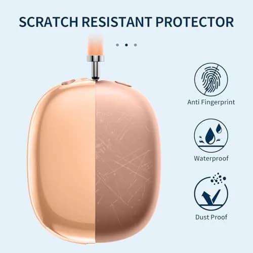 FINTIE Clear Case for AirPods Max 2 (2026) & AirPods Max 1 (2024/2020) | Transparent TPU Cover, Anti-Scratch, Precise Fit, Lightweight thumbnail 2