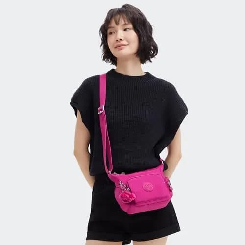 Kipling Gabbie Mini Crossbody Bag Glowing Fuchsia | Compact, Lightweight & Stylish thumbnail 6