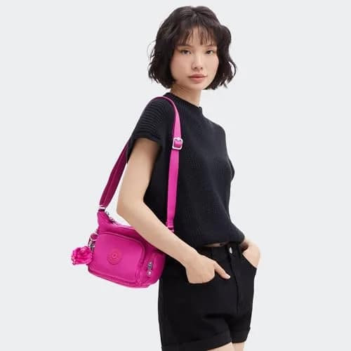 Kipling Gabbie Mini Crossbody Bag Glowing Fuchsia | Compact, Lightweight & Stylish thumbnail 2