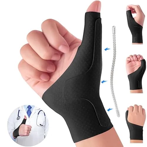 YISDU Wrist Thumb Brace Medium Black | Support for Arthritis & Tendonitis thumbnail 1