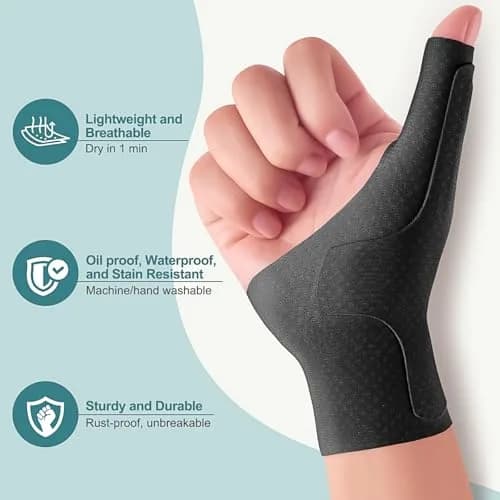 YISDU Wrist Thumb Brace Medium Black | Support for Arthritis & Tendonitis thumbnail 6