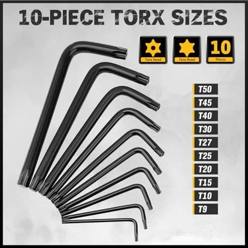 ELEAD 41-Piece Hex and Torx Key Set with Torque Handle | SAE, Metric & Torx Sizes thumbnail 3