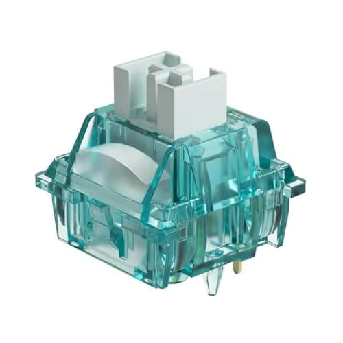 Akko Creamy Cyan Clicky Keyboard Switches (45pcs) | MX Style 5-Pin, 50gf, Pre-Lubed, LED Diffuser thumbnail 1