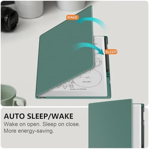 Yiernuo Green Folio Protective Case for Remarkable 3 Paper Pro 11.8 | Auto Sleep/Wake, Pen Holder, Lightweight thumbnail 3
