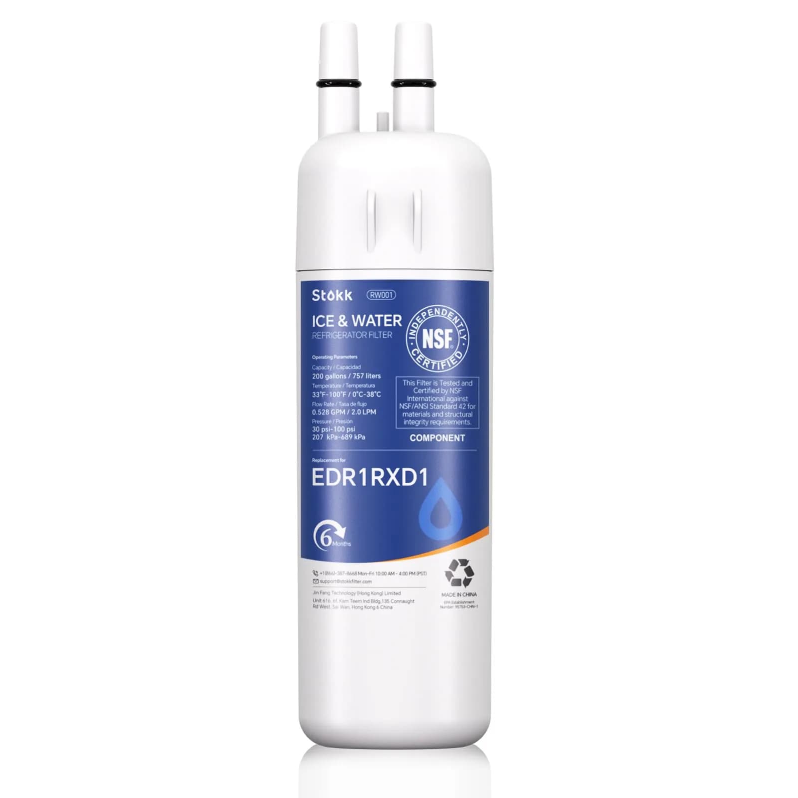 Stokk EDR1RXD1 Replacement Compatible with Everydrop Filter 1 | 1 Pack, BPA-Free, 200 Gallons Life