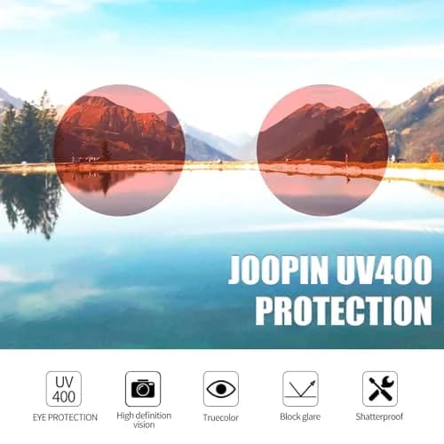 Joopin Small Round Sunglasses Circle Shades for Women Men Metal UV Protection (Black Tinted Red) | Vintage & Trendy thumbnail 3