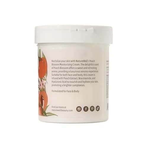 NATURE WELL Peach Blossom Restore & Brighten Moisturizing Cream 473ml (16 Oz) | Dermatologist-Tested for All Skin Types thumbnail 3