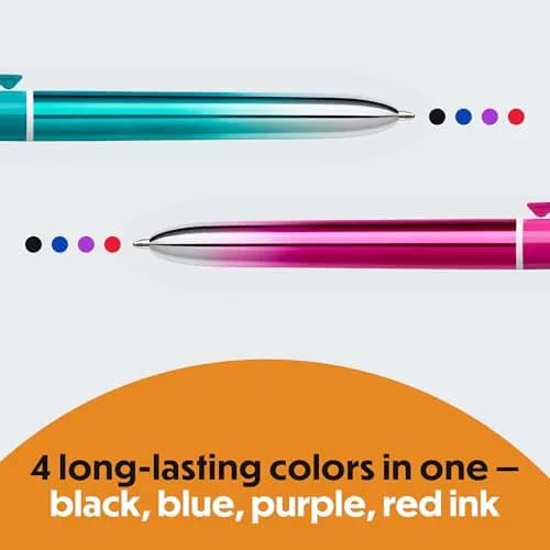 BIC 4 Color Retractable Ballpoint Pen 1.0 mm | Multicolor Smooth Gradient Design for School & Office thumbnail 4