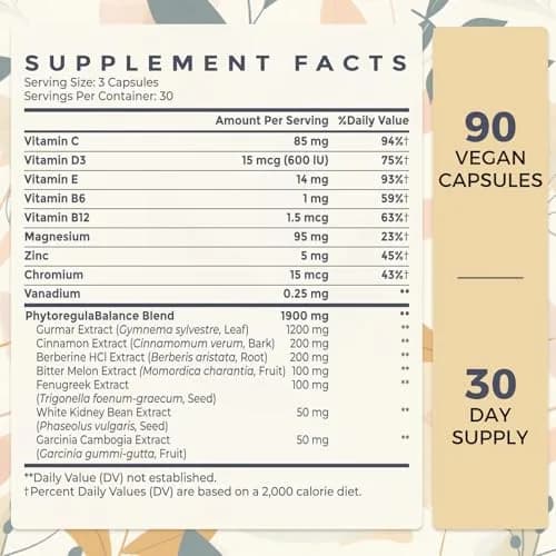 Sundhedsliv 16 in 1 Blxxd Sugr Supplement 90 Vegan Capsules | Gymnema, Berberine & Vitamins for Blood Sugar Support thumbnail 2