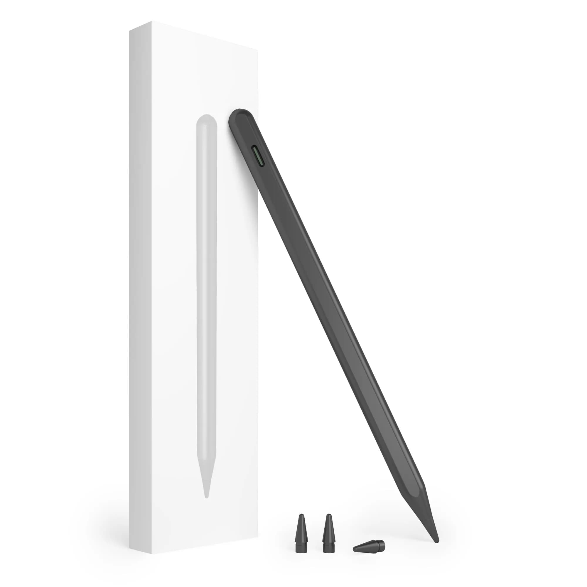 ANYQOO Active Stylus Pen for iPad 2018-2026 | Tilt Sensitivity, Palm Rejection, 20H Battery, Magnetic, Fast Charging — Black