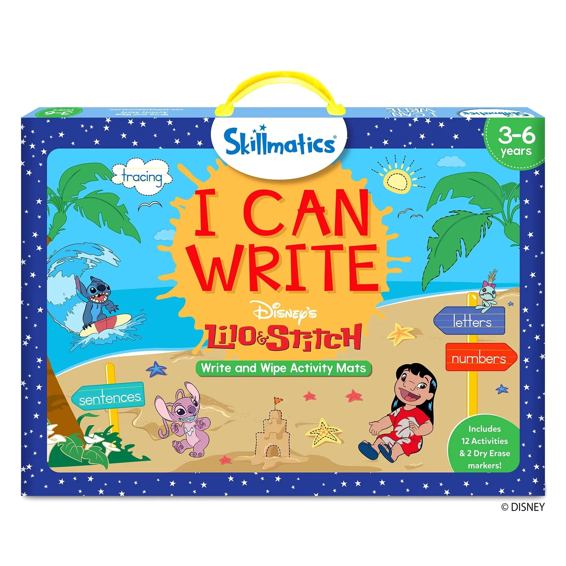 Skillmatics I Can Write Disney's Lilo & Stitch Activity Mats 27 x 38 cms (10.5 x 15 inches) | Educational Writing Game for Kids