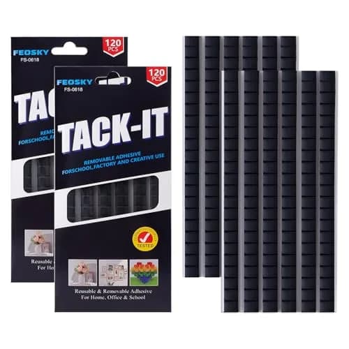 Feosky Adhesive Poster Putty 240 Pieces (Black) | Damage-Free Wall Mounting thumbnail 1